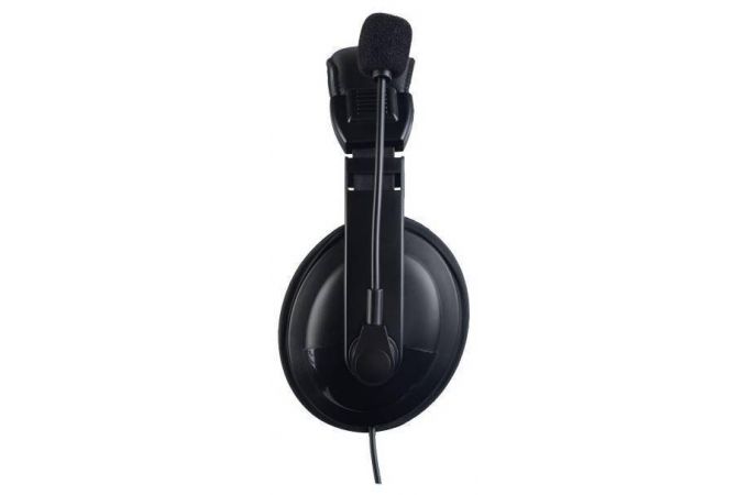 Наушники мониторные проводные с микрофоном Perfeo 4TALK переходник (черный)