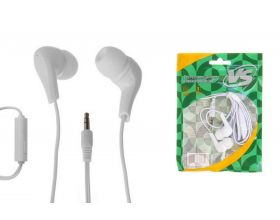 Наушники вакуумные проводные Perfeo VS с микрофоном VS-HSWH (белый)