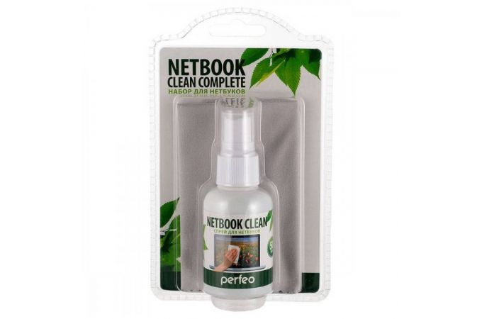 Чистящий набор Perfeo: спрей "Netbook Clean" 50мл. + "Microfiber Slim" 18х18см PF-S+T/MFSL