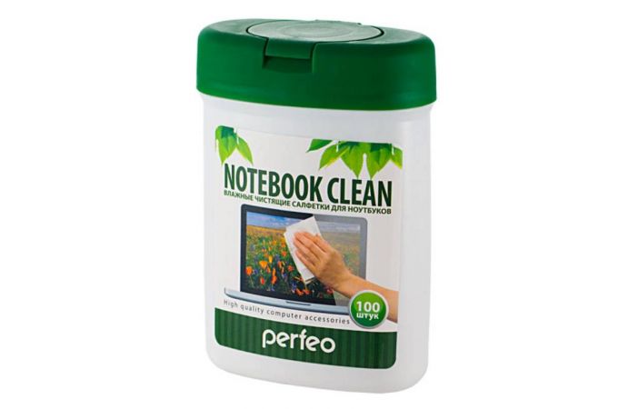 Чистящие салфетки Perfeo "Notebook Clean", для ноутбука, в малой тубе, 100шт.