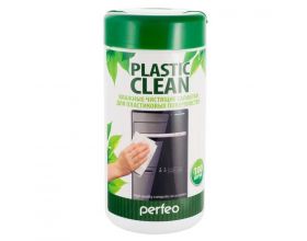 Чистящие салфетки Perfeo "Plastic Clean", для пластиковых поверхностей, в тубе, 100шт.
