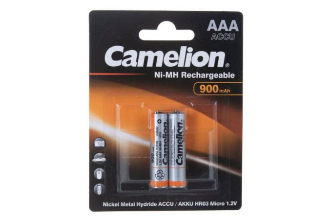 Аккумулятор Ni-Mh Camelion AAA 900mAh/2BL (цена за блистер 2 шт)