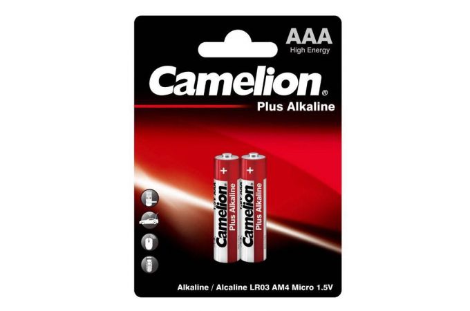 Батарейка алкалиновая Camelion LR03 AAA /2BL  Plus Alkaline (цена за блистер 2 шт)