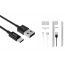 Кабель USB - USB Type-C HOCO X23, 3A (черный) 1м