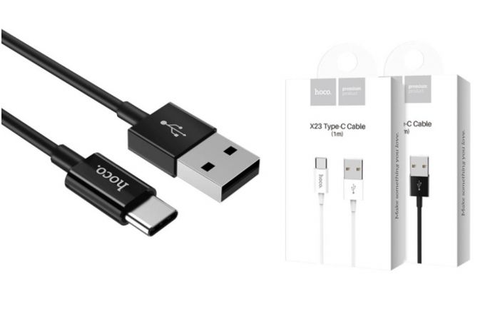 Кабель USB - USB Type-C HOCO X23, 3A (черный) 1м