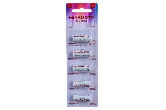 Батарейка алкалиновая 23AE MINAMOTO 0%Hg 5BL (блистер 5 штук)