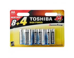 Батарейка алкалиновая Toshiba LR6 AA/12BL (цена за блистер 12 шт)
