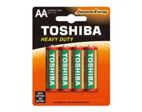 Батарейка солевая Toshiba R6 AA/4BL (цена за блистер 4 шт)