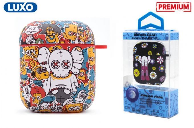 Чехол для наушников LUXO KAWS для Apple AirPods 1-2 Рисунок A171