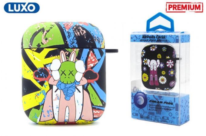 Чехол для наушников LUXO KAWS для Apple AirPods 1-2 Рисунок A176