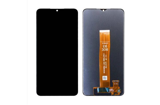 Дисплей для Samsung A127F Galaxy A12 Nacho Black (черный) в сборе с тачскрином (ревизия SM-A127F R0.0) + рамка, org (орг)
