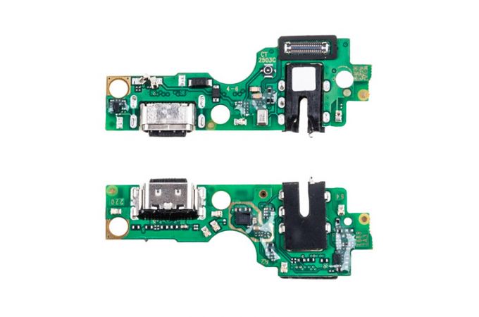 Шлейф для Infinix Hot 50 4G (X6882) с разъемом зарядки + разъем гарнитуры (плата)