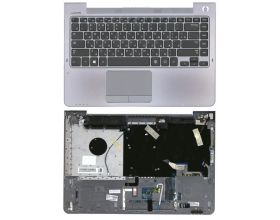 Клавиатура для ноутбука Samsung 535U4C черная топ-панель серый