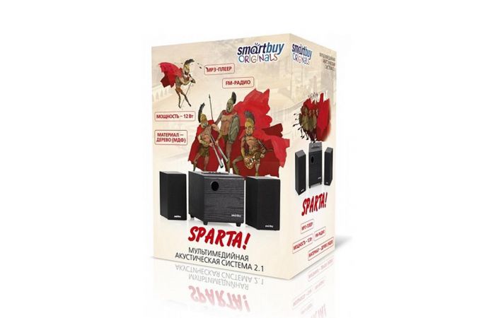 Акустическая система 2.1 SmartBuy SPARTA, MP3, FM, корпус МДФ SBA-200 (черный)