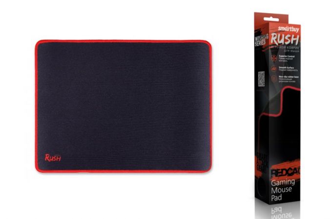 Коврик для мышки игровой Smartbuy RUSH Red cage (черный M-size, SBMP-02G-K)