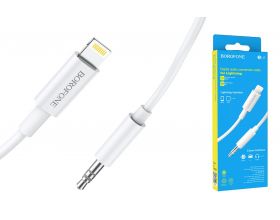 Кабель аудио BOROFONE BL9 (штекер lightning - штекер AUX) Digital audio conversion cable (белый)