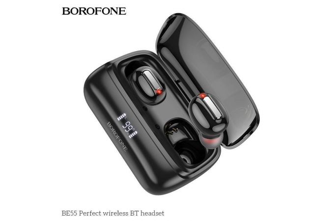 Наушники вакуумные беспроводные BOROFONE BE55 Perfect wireless BT headset Bluetooth (черный)