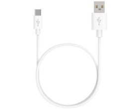 Кабель USB - USB Type-C Maxvi (MC-02 UP) 3A (белый) 1м