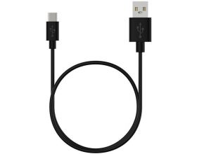 Кабель USB - USB Type-C Maxvi (MC-02 UP) 3A (черный) 1м