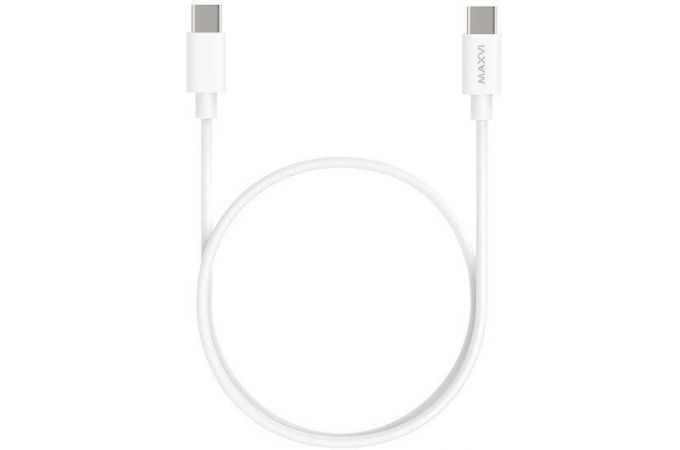 Кабель USB Type-C - USB Type-C Maxvi (MC-20) 2A (белый) 1м