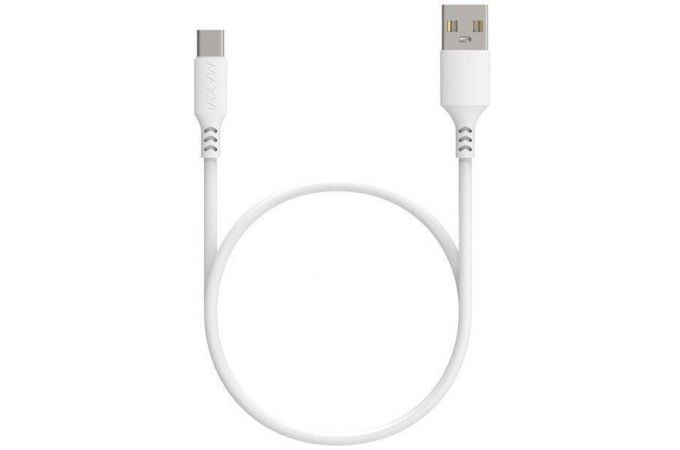 Кабель USB - USB Type-C Maxvi (MC-A02) 2A (белый) 1м