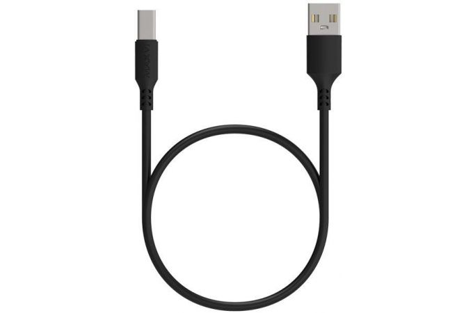 Кабель USB - USB Type-C Maxvi (MC-A02L) 2A (черный) 1м