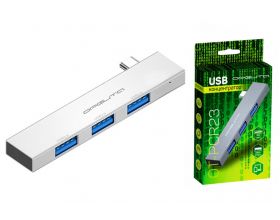 Разветвитель USB HUB Орбита OT-PCR23 USB 2.0/3.0 (3*USB) (серебристый)