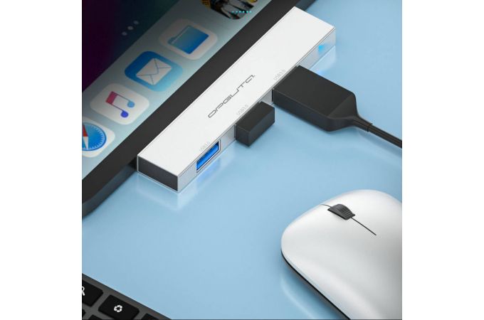 Разветвитель USB HUB Орбита OT-PCR23 USB 2.0/3.0 (3*USB) (серебристый)