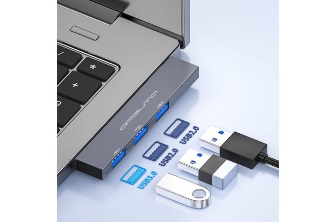 Разветвитель USB HUB Орбита OT-PCR23 USB 2.0/3.0 (3*USB) (серый)