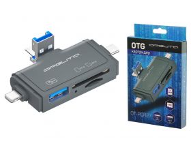 Картридер Орбита OT-PCR27 картридер OTG (TF, SD, microUSB, Type-C, Lightning)