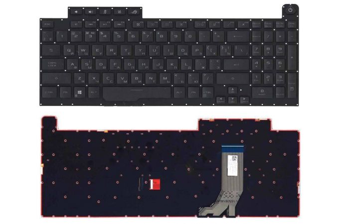 Клавиатура для ноутбука Asus G731GW G731GV черная с подсветкой