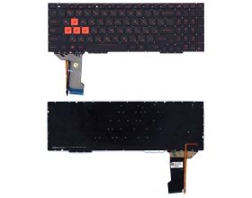 Клавиатура для ноутбука Asus GL753 FX553VD черная с белой подсветкой (узкий шлейф подсветки)