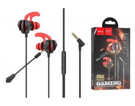 Наушники вакуумные проводные HOCO M105 Sharp wire control gaming earphones with microphone (черный)