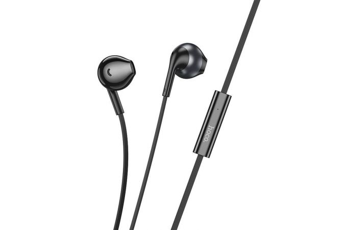 Наушники вакуумные проводные HOCO M115 Sagacious universal earphones with microphone (черный)