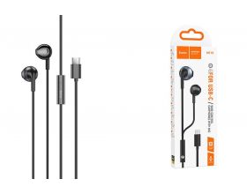 Наушники вакуумные проводные HOCO M115 Sagacious universal earphones with microphone штекер Type-C (черный)
