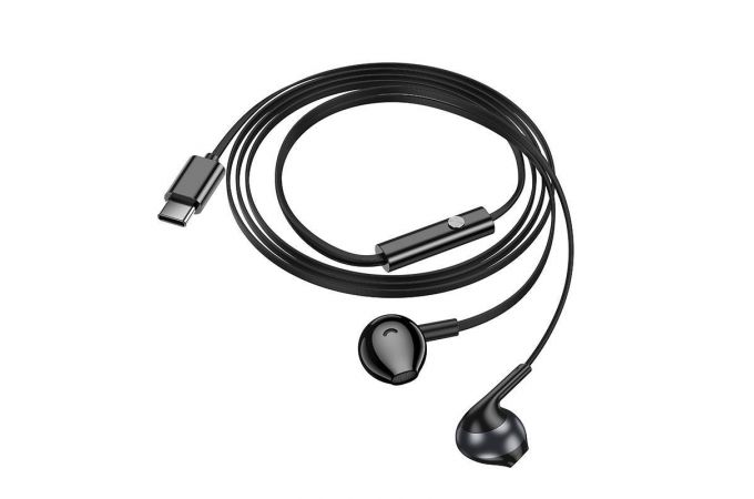 Наушники вакуумные проводные HOCO M115 Sagacious universal earphones with microphone штекер Type-C (белый)