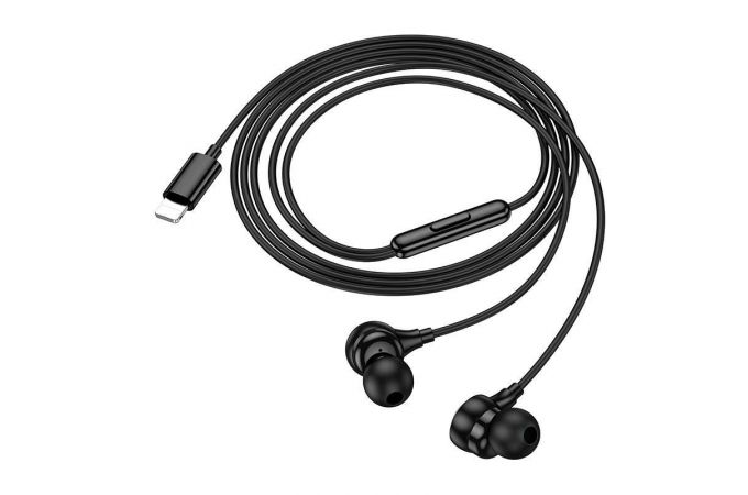 Наушники вакуумные проводные HOCO M116 Benevolent universal digital earphones with microphone штекер Lightning (белый)