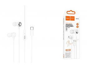 Наушники вакуумные проводные HOCO M116 Benevolent universal digital earphones with microphone штекер Type-C (белый)