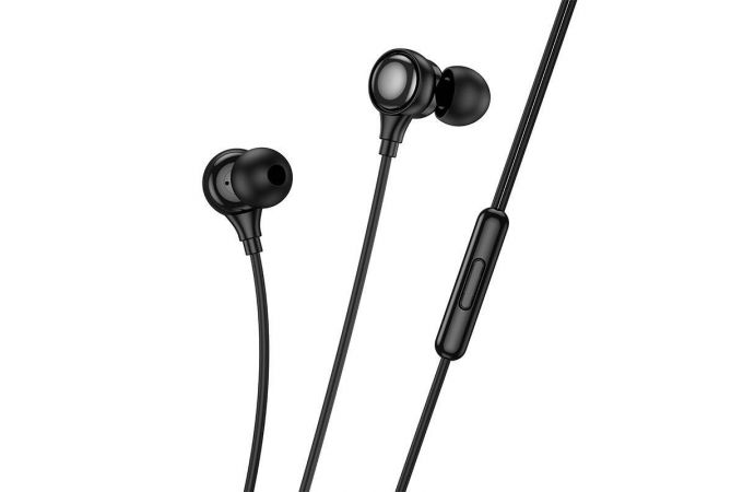 Наушники вакуумные проводные HOCO M116 Benevolent universal digital earphones with microphone штекер Type-C (черный)