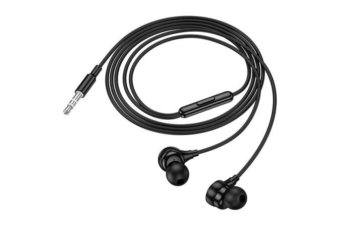 Наушники вакуумные проводные HOCO M116 Benevolent universal earphones with microphone (черный)