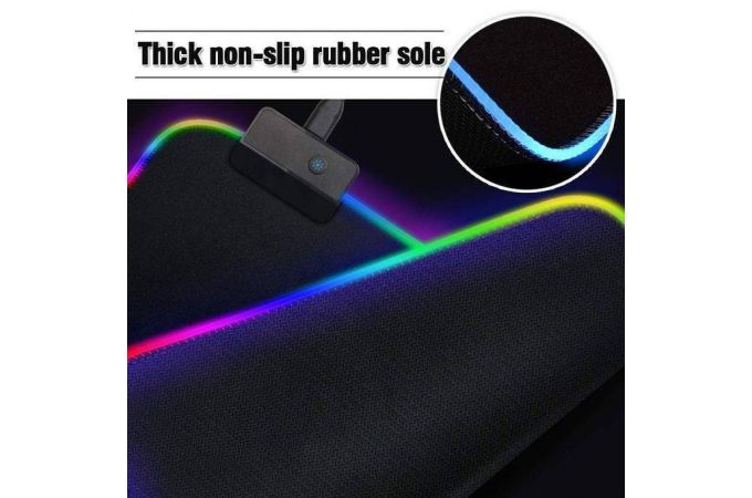 Коврик для мышки с RGB подсветкой Орбита OT-PCM53 (черный, 25*35 см)