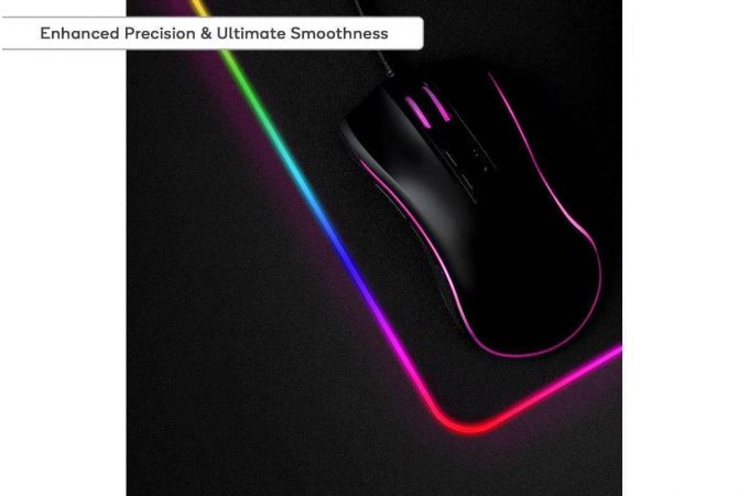 Коврик для мышки с RGB подсветкой Орбита OT-PCM53 (черный, 25*35 см)