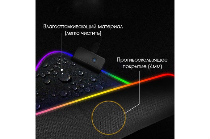 Коврик для мышки с RGB подсветкой Орбита OT-PCM54 (граффити, 30*80 см)