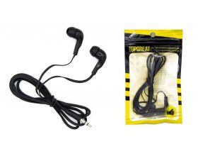 Наушники вакуумные проводные TOPGREAT (черный)