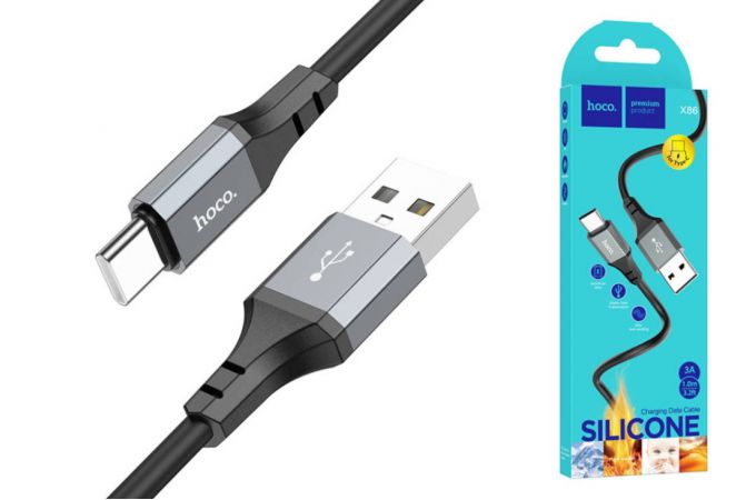 Кабель USB - USB Type-C HOCO X86 (черный) 1м