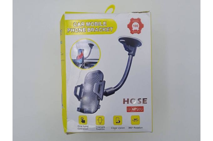 Держатель автомобильный для телефона H-XP335 на гибкой ножке  (УЦЕНКА! МЯТАЯ УПАКОВКА)