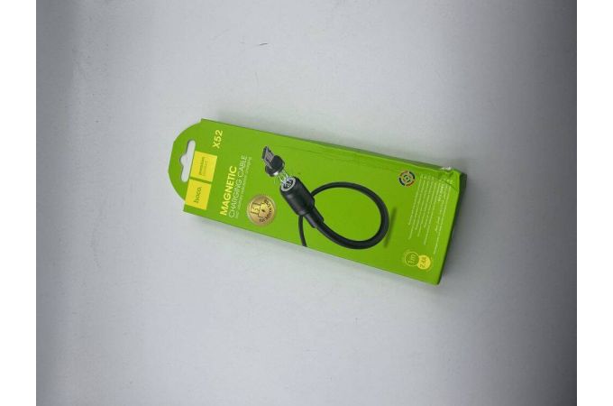Кабель USB - MicroUSB HOCO X52 2,4A (черный) 1м (магнитный) (УЦЕНКА! МЯТАЯ УПАКОВКА)