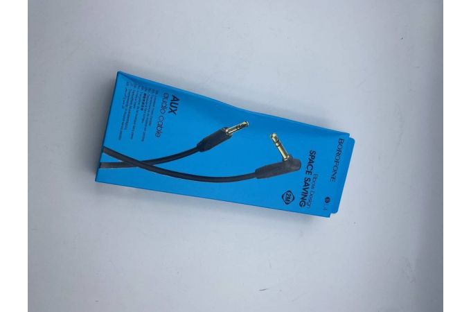 Кабель аудио AUX BOROFONE BL4 AUX 3.5 2 метр черный  (УЦЕНКА! МЯТАЯ УПАКОВКА)