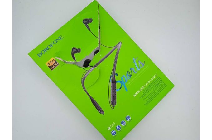 Наушники вакуумные беспроводные BOROFONE BE45 Delightful sports wireless earphonesl Bluetooth (черный) (УЦЕНКА! МЯТАЯ УПАКОВКА)