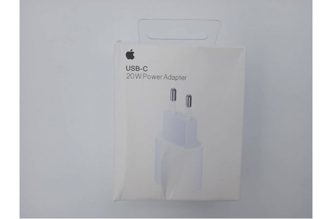 Сетевое зарядное устройство USB-C 20W iPhone 12/12Pro/12Pro Max прямоугольник (or.) (белый) (УЦЕНКА! МЯТАЯ УПАКОВКА)